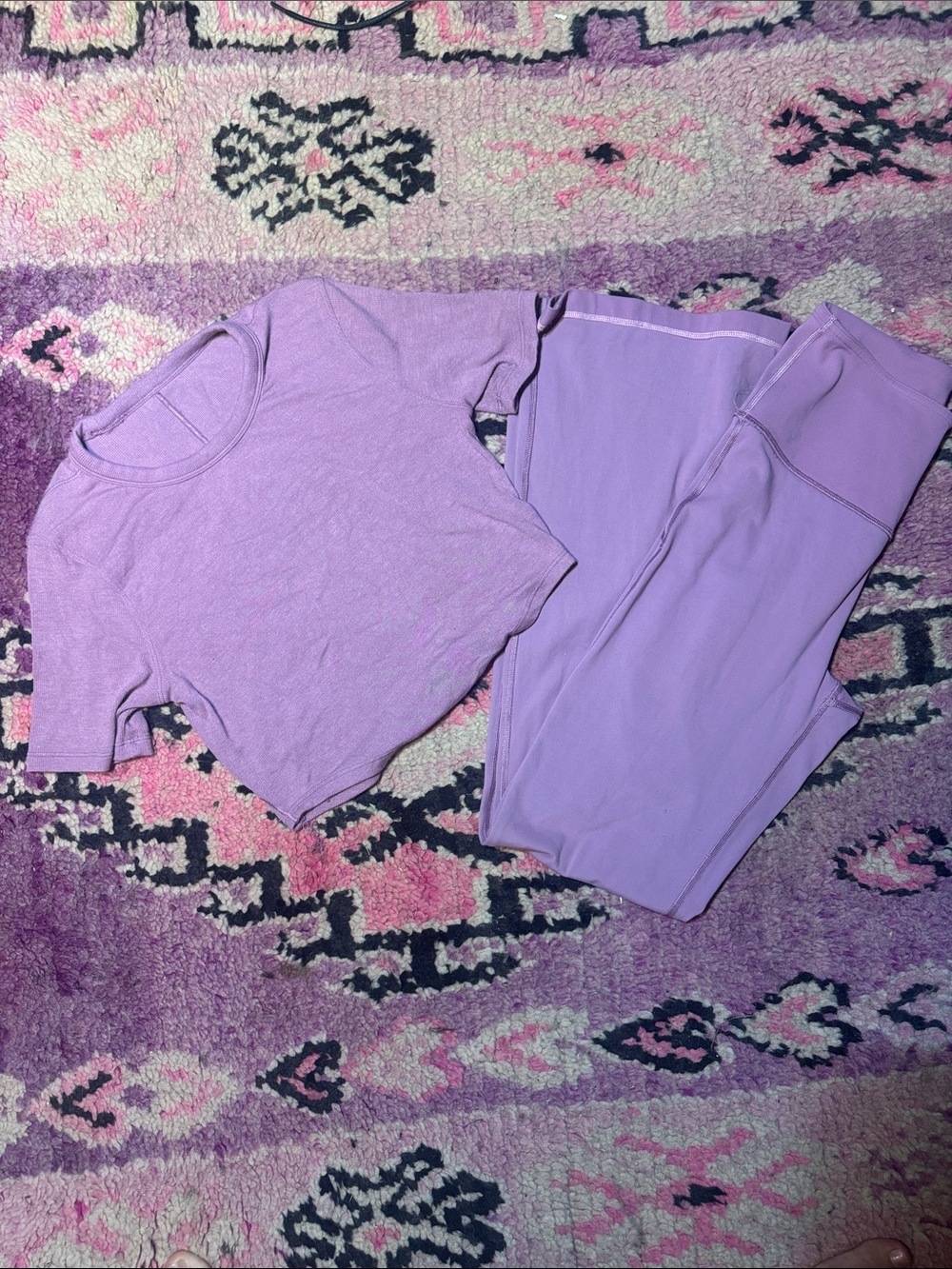 Lululemon Athletica  High-Rise Flare Leggings and crop top set Size 6 (pre owned